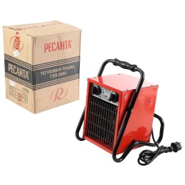 Тепловые пушки Ресанта ТЭП-2000 67/1/1 Тепловая электрическая пушка { квадратная, 220В, 650/1300/2000 Вт, 4,7 кг }